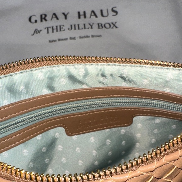 Gray Haus Tan Woven Crossbody Bag - Picture 3 of 6